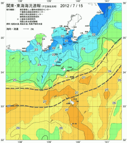 関東・東海海況速報/伊豆諸島海域(2012/07/15)