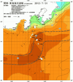 関東・東海海況速報/伊豆諸島海域(2012/07/31)