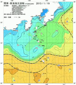 関東・東海海況速報/伊豆諸島海域(2013/01/19)