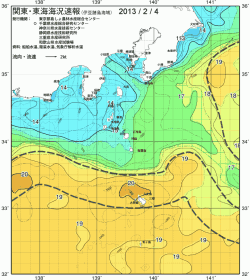 関東・東海海況速報/伊豆諸島海域(2013/02/04)