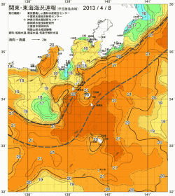 関東・東海海況速報/伊豆諸島海域(2013/04/08)