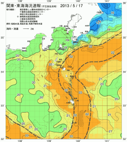 関東・東海海況速報/伊豆諸島海域(2013/05/17)