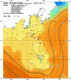 関東・東海海況速報/伊豆諸島海域(2013/06/01)
