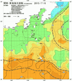 関東・東海海況速報/伊豆諸島海域(2013/07/06)