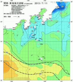 関東・東海海況速報/伊豆諸島海域(2013/07/11)