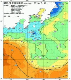関東・東海海況速報/伊豆諸島海域(2013/07/19)