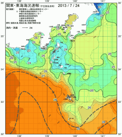 関東・東海海況速報/伊豆諸島海域(2013/07/24)