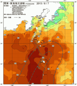 関東・東海海況速報/伊豆諸島海域(2013/08/07)