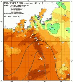 関東・東海海況速報/伊豆諸島海域(2013/08/11)
