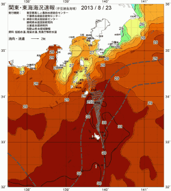 関東・東海海況速報/伊豆諸島海域(2013/08/23)