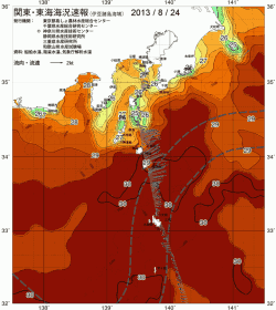 関東・東海海況速報/伊豆諸島海域(2013/08/24)