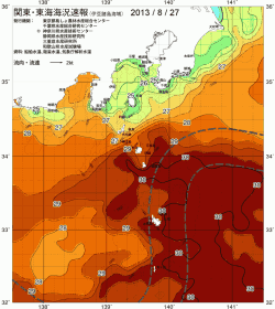 関東・東海海況速報/伊豆諸島海域(2013/08/27)