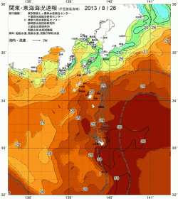 関東・東海海況速報/伊豆諸島海域(2013/08/28)