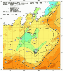 関東・東海海況速報/伊豆諸島海域(2013/10/11)