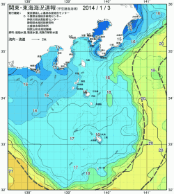 関東・東海海況速報/伊豆諸島海域(2014/01/03)