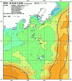 関東・東海海況速報/伊豆諸島海域(2014/01/11)