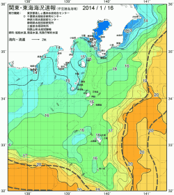 関東・東海海況速報/伊豆諸島海域(2014/01/16)