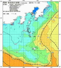 関東・東海海況速報/伊豆諸島海域(2014/01/23)
