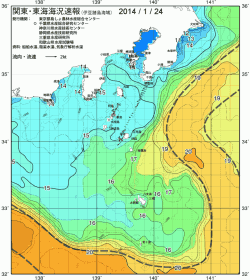 関東・東海海況速報/伊豆諸島海域(2014/01/24)