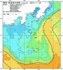 関東・東海海況速報/伊豆諸島海域(2014/01/25)