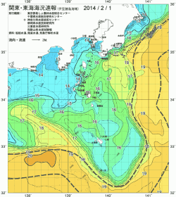 関東・東海海況速報/伊豆諸島海域(2014/02/01)