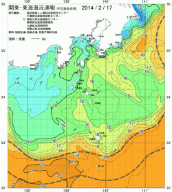 関東・東海海況速報/伊豆諸島海域(2014/02/17)