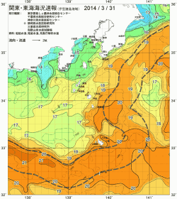 関東・東海海況速報/伊豆諸島海域(2014/03/31)