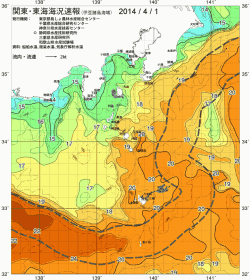 関東・東海海況速報/伊豆諸島海域(2014/04/01)
