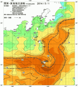 関東・東海海況速報/伊豆諸島海域(2014/05/01)