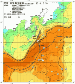 関東・東海海況速報/伊豆諸島海域(2014/05/09)