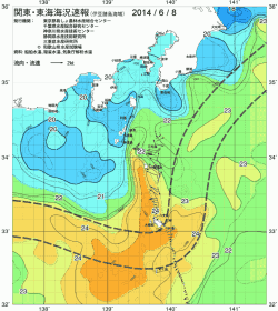 関東・東海海況速報/伊豆諸島海域(2014/06/08)