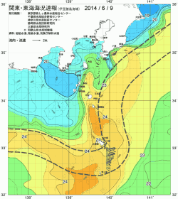 関東・東海海況速報/伊豆諸島海域(2014/06/09)