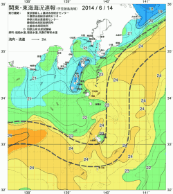 関東・東海海況速報/伊豆諸島海域(2014/06/14)