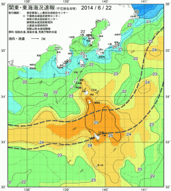 関東・東海海況速報/伊豆諸島海域(2014/06/22)