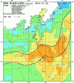 関東・東海海況速報/伊豆諸島海域(2014/06/23)