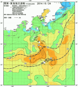 関東・東海海況速報/伊豆諸島海域(2014/06/24)