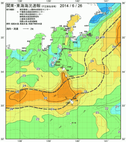 関東・東海海況速報/伊豆諸島海域(2014/06/26)
