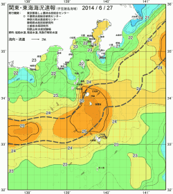 関東・東海海況速報/伊豆諸島海域(2014/06/27)