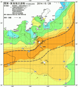 関東・東海海況速報/伊豆諸島海域(2014/06/28)