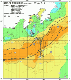 関東・東海海況速報/伊豆諸島海域(2014/07/01)