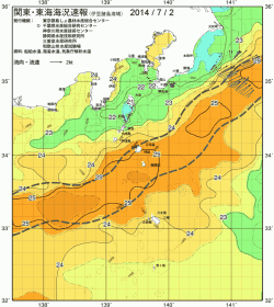 関東・東海海況速報/伊豆諸島海域(2014/07/02)