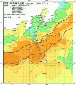 関東・東海海況速報/伊豆諸島海域(2014/07/04)