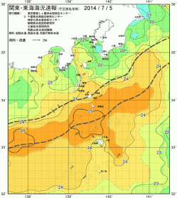 関東・東海海況速報/伊豆諸島海域(2014/07/05)