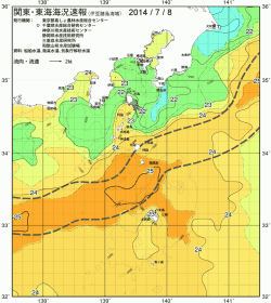 関東・東海海況速報/伊豆諸島海域(2014/07/08)