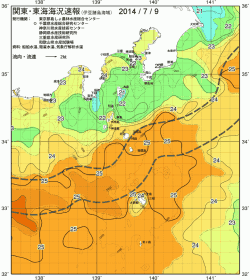 関東・東海海況速報/伊豆諸島海域(2014/07/09)