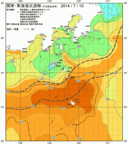 関東・東海海況速報/伊豆諸島海域(2014/07/10)