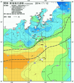 関東・東海海況速報/伊豆諸島海域(2014/07/12)