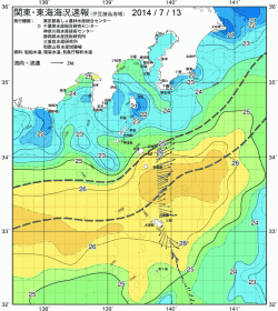 関東・東海海況速報/伊豆諸島海域(2014/07/13)