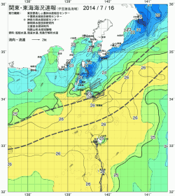 関東・東海海況速報/伊豆諸島海域(2014/07/16)