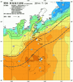関東・東海海況速報/伊豆諸島海域(2014/07/24)